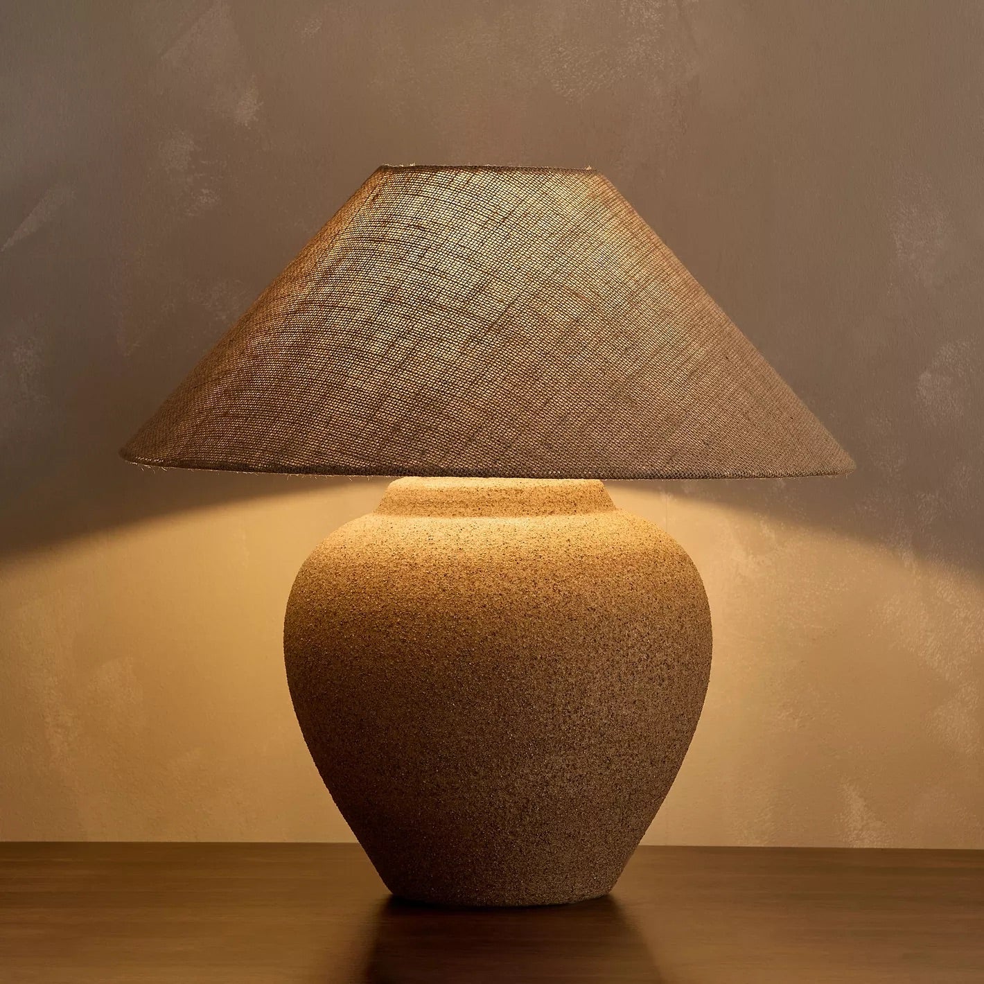 Veylo Brown Ceramic Table Lamp