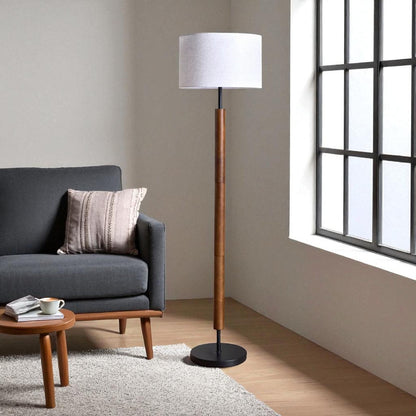 Zufo Brown Wooden Floor Lamp
