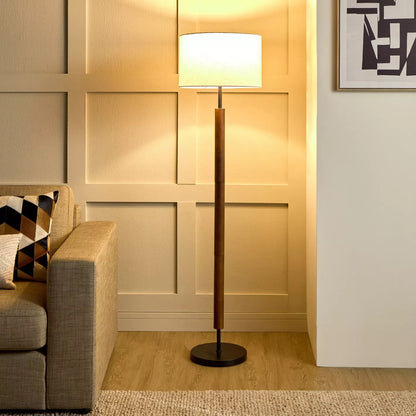 Zufo Brown Wooden Floor Lamp
