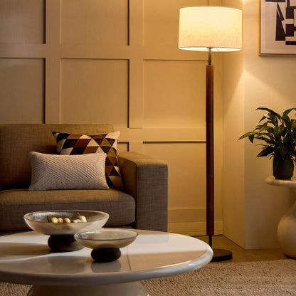 Zufo Brown Wooden Floor Lamp